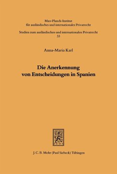 Cover Die Anerkennung von Entscheidungen in Spanien (eBook, PDF)