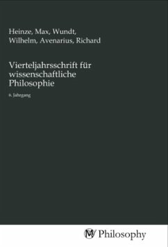 Vierteljahrsschrift für wissenschaftliche Philosophie