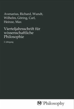 Vierteljahrsschrift für wissenschaftliche Philosophie