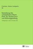 Sammlung des verstorbenen Herrn Prof. Dr. Kocks-Geyr von Schweppenburg