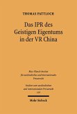Das IPR des geistigen Eigentums in der VR China (eBook, PDF)