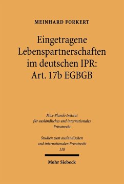 Eingetragene Lebenspartnerschaften im deutschen IPR: Art. 17b EGBGB (eBook, PDF) - Forkert, Meinhard