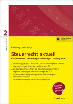 Steuerrecht aktuell 2/2020 - Dietsch, David;Fischer LLB, Tobias;Gladitsch, Hannah;Kahlenberg, Christian;Weiß, Martin