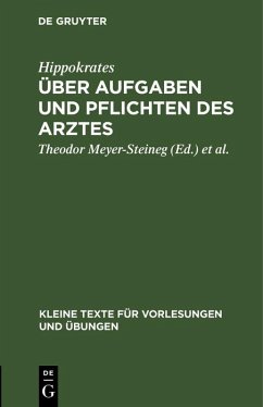 Cover Über Aufgaben und Pflichten des Arztes (eBook, PDF)