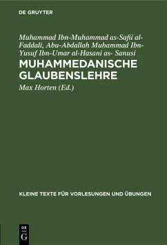 Cover Muhammedanische Glaubenslehre (eBook, PDF)