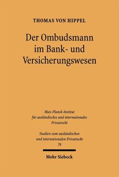 Der Ombudsmann im Bank- und Versicherungswesen (eBook, PDF) - Hippel, Thomas Von