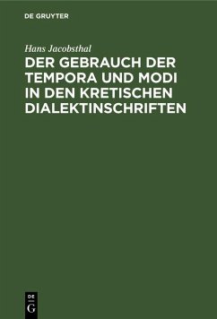 Cover Der Gebrauch der Tempora und Modi in den kretischen Dialektinschriften (eBook, PDF)
