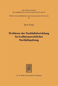 Cover Probleme der Nachlaßabwicklung bei kollisionsrechtlicher Nachlaßspaltung (eBook, PDF)