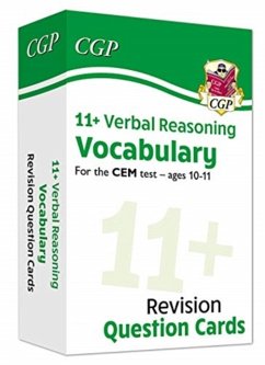 Cover 11+ CEM Revision Question Cards: Verbal Reasoning Vocabulary - Ages 10-11