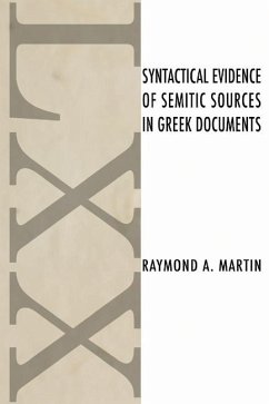 Cover Syntactical Evidence of Semitic Sources in Greek Documents (eBook, PDF)