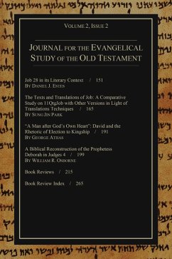 Journal for the Evangelical Study of the Old Testament, 2.2 (eBook, PDF)