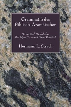 Grammatik des Biblisch-Aramaischen (eBook, PDF) - Strack, Hermann L.