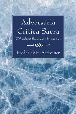 Adversaria Critica Sacra (eBook, PDF)