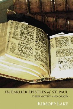 The Earlier Epistles of St. Paul (eBook, PDF)