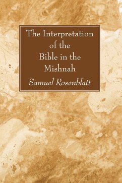 Cover The Interpretation of the Bible in the Mishnah (eBook, PDF)