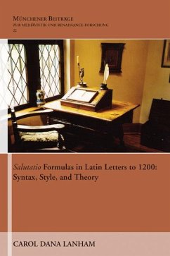 Salutatio Formulas in Latin Letters to 1200 (eBook, PDF)
