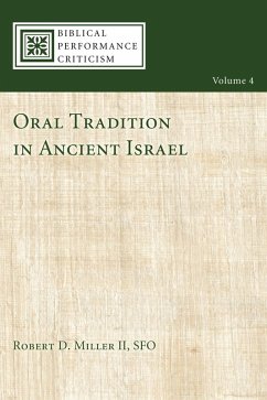 Cover Oral Tradition in Ancient Israel (eBook, PDF)
