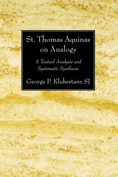 St. Thomas Aquinas on Analogy (eBook, PDF)
