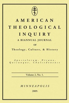 Cover American Theological Inquiry, Volume Two, Issue One (eBook, PDF)