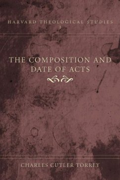 The Composition and Date of Acts (eBook, PDF)