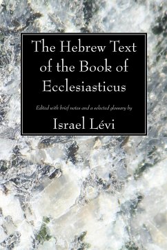 Cover The Hebrew Text of the Book of Ecclesiasticus (eBook, PDF)