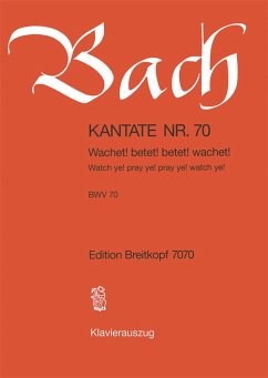 Cover Wachet betet betet wachet Kantate Nr.70 BWV70 Klavierauszug (dt/en)