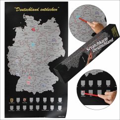 Scratchkarte Deutschland mit Silikonschicht