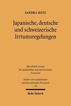 Japanische, deutsche und schweizerische Irrtumsregelungen (eBook, PDF) - Hotz, Sandra