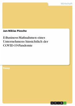 E-Business-Maßnahmen eines Unternehmens hinsichtlich der COVID-19-Pandemie (eBook, PDF)