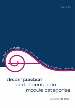 Decomposition and Dimension in Module Categories (eBook, ePUB) - Golan, Jonathan S.