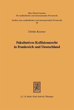 Cover Fakultatives Kollisionsrecht in Frankreich und Deutschland (eBook, PDF)