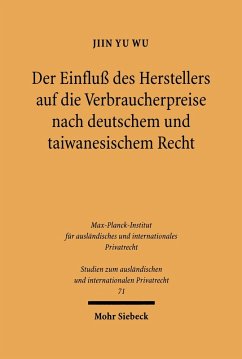 Der Einfluß des Herstellers auf die Verbraucherpreise nach deutschem und taiwanesischem Recht (eBook, PDF) - Wu, Jiin Yu