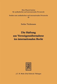 Cover Die Haftung aus Vermögensübernahme im internationalen Recht (eBook, PDF)