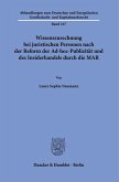 Wissenszurechnung bei juristischen Personen nach der Reform der Ad-hoc-Publizität und des Insiderhandels durch die MAR