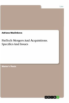 FinTech Mergers And ¿cquisitions. Specifics And Issues
