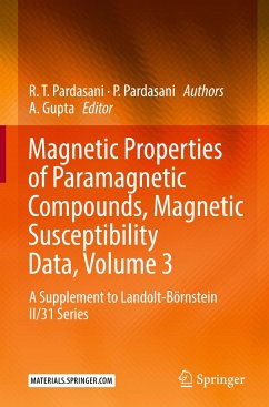 Magnetic Properties of Paramagnetic Compounds, Magnetic Susceptibility Data, Volume 3 - Pardasani, R.T.;Pardasani, P.