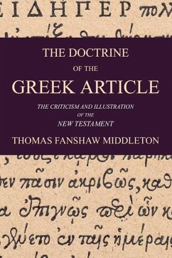 The Doctrine of the Greek Article (eBook, PDF)