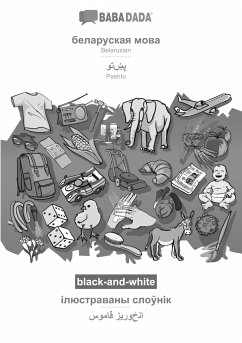 Cover Belarusian (in cyrillic script) - Pashto (in arabic script), visual dictionary, BW