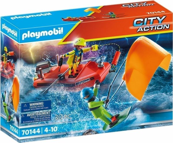PLAYMOBIL® 70144 Seenot: Kitesurfer-Rettung mit Boot - Bei bücher.de immer  portofrei