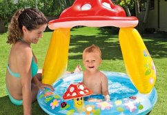 Intex Pool Aufblasbar Sonnenschutz Kinder Babypool Planschbecken Schwimmbad 