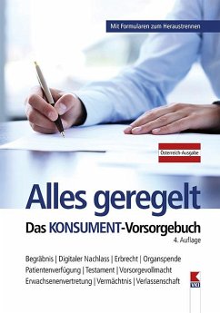 Alles geregelt. Das KONSUMENT-Vorsorgebuch - Lappe, Manfred