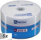 6x50 MyMedia DVD-R 4,7GB 16x Speed matt silver Wrap