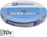 10x10 MyMedia DVD-R 4,7GB 16x Speed matt silver Wrap