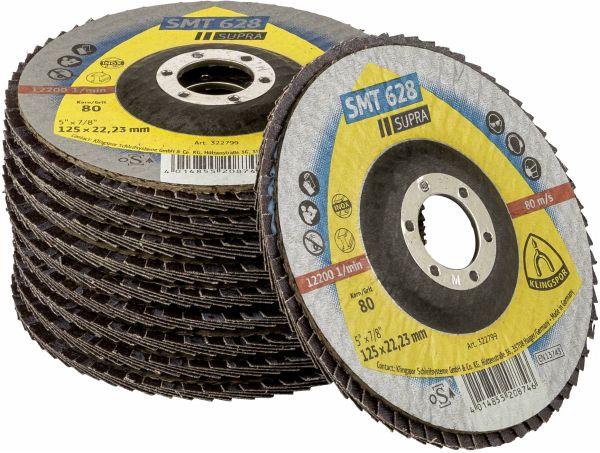 Klingspor Schleifmopteller SMT 626 - 10 Stück 115mm Korn 80