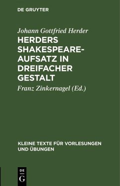 Cover Herders Shakespeare-Aufsatz in dreifacher Gestalt (eBook, PDF)