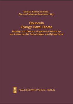 Cover Opuscula György Hazai Dicata (eBook, PDF)