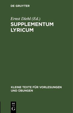 Cover Supplementum lyricum (eBook, PDF)