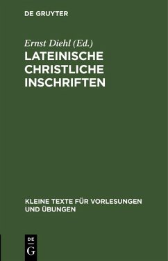 Lateinische christliche Inschriften (eBook, PDF)