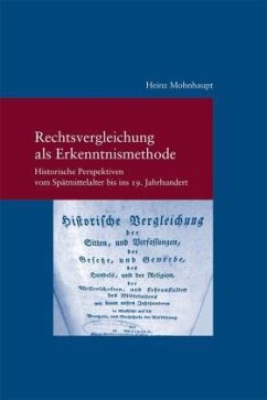 Rechtsvergleichung als Erkenntnismethode - Mohnhaupt, Heinz