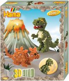 Hama 3250 - Geschenkpackung 3D Dinos, Bügelperlen Midi, ca. 2500 Stück inklusive Stiftplatten und Zubehör